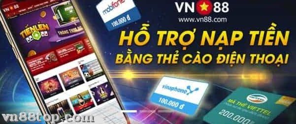 Cá cược trực tuyến bằng thẻ cào điện thoại tại VN88