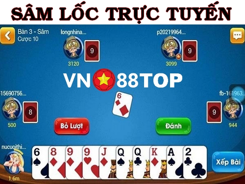 Hướng dẫn chơi bài sâm lốc trực tuyến tại VN88